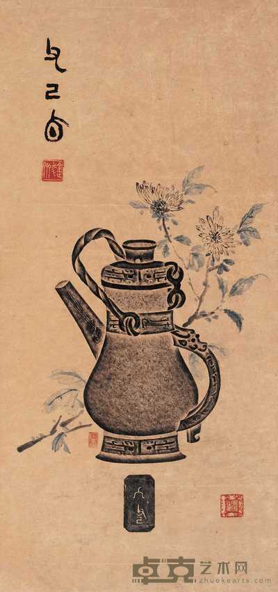 贵念慈（1855-1905） 父已卣清供图 